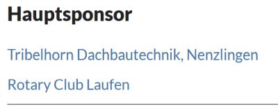 Hauptsponsor!